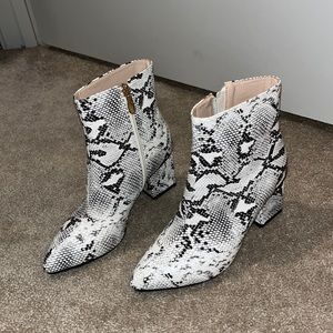 Snake Skin Booties